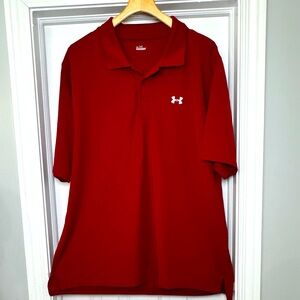 Under Armour red golf shirt. Never worn. 2XL.